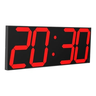 Image de CHKOSDA Grande horloge murale numérique LED avec affichage de 18 pouces, compte à rebours 8 niveaux luminosité réglables, 16 alarmes, 12/24 heures, la température et