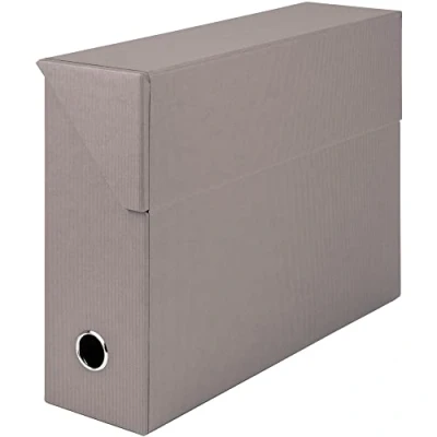 Image de Rössler Papier 1319452493 S.O.H.O. Boîte d&#039;archives, avec rabat latéral et trou de préhension, taupe, 9,5 x 33,5 25,5 cm, 1 pièce