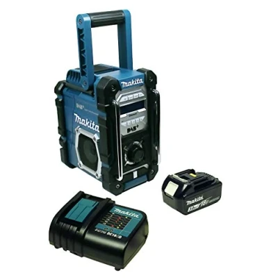Image de Makita DMR112+BL1830B+DC18RC Radio de chantier avec DAB + et Bluetooth batterie 3 Ah chargeur