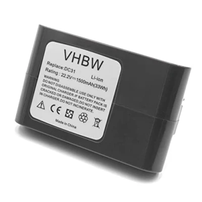 Image de vhbw Batterie Compatible avec Dyson DC43, DC35 Multi Floor, DC45, DC43h Animal Pro aspirateur, Robot électroménager Type B (1500mAh, 22,2V, Li ION)