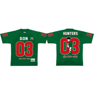 Image de Hunter X T Shirt Homme Replica Sport US Baseball « Hunters Gon » MEHUNTXTS092, Vert, Taille L