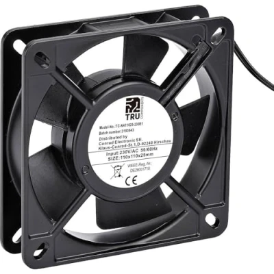 Image de TRU COMPONENTS TC NA11025 230B1 Ventilateur axial 230 V/AC 100 m3/h (L x l H) 110 25 mm