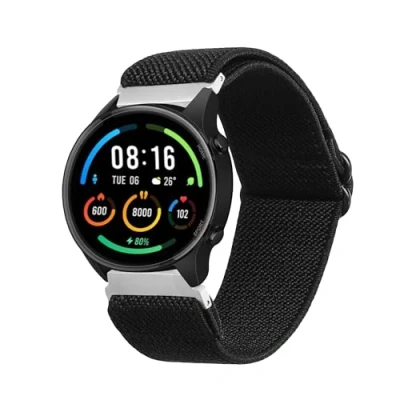 Image de kwmobile Bracelet compatible avec Xiaomi Mi Watch Color Sport / S1 Active Bracelets de rechange en nylon pour fitness tracker noir