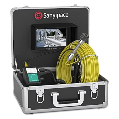 Image de Caméra d&#039;inspection de Canalisation 30M, Drain avec DVR Funcion Professionnel Industriel d&#039;égout IP68 Étanche Moniteur Couleur TFT 7&#039;&#039; 1000TVL CCD Carte SD 8 Go
