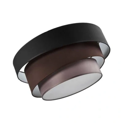 Image de Lindby Plafonnier Tissu Melia à intensité variable (Moderne) en Noir Textile e. a. pour Salon &amp; Salle manger (à 3 lampes, E27), Luminaire Plafonnier, Lampe Plafond, Eclerage Eclairage
