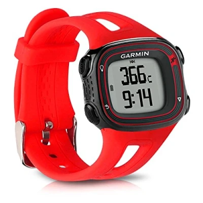 Image de kwmobile Bracelet compatible avec Garmin Forerunner 10/15 (L Size model) de rechange pour fitness tracker en TPU rouge