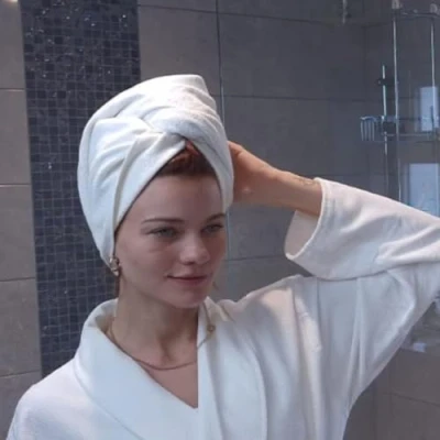Image de PROTECHT DRYPLUS Serviette à Cheveux en Microfibre Blanc