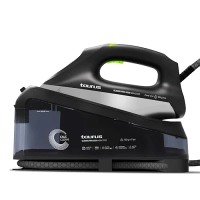 Image de Centrale vapeur Taurus SLIDING PRO 3000 NON STOP de 3000W, chauffe en 30s, réservoir 1,5L, continue 130g/min