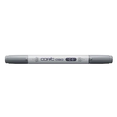 Image de COPIC Ciao C 5, Cool Gray No. Twin Marker avec une pointe moyenne et pinceau