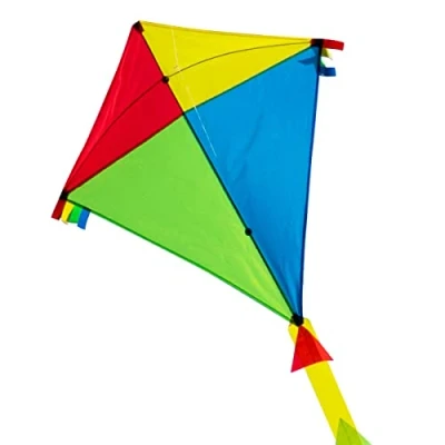 Image de CIM Grand Cerf Volant pour Enfants Super DRACHEN Classic Geo Eddy XL monofil à partir de 6 Ans 90x 98cm Ligne 80ml et queues incluses