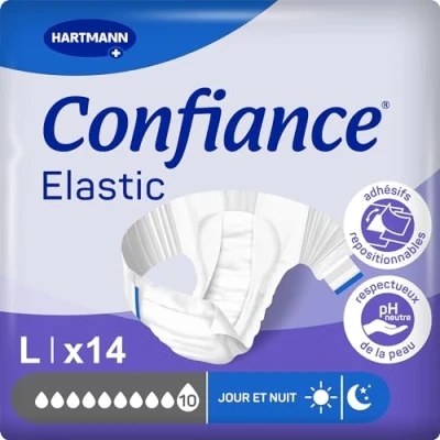Image de Confiance Elastic 10 G Change complet hypoallergénique, avec ailes élastiques, incontine