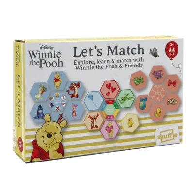 Image de Shuffle Winnie l&#039;ourson Let&#039;s Match! Explore, Learn &amp; Match, sans Plastique, Convient aux Enfants de 3 Ans et Plus