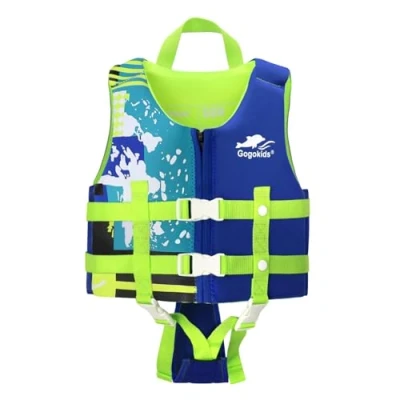 Image de Gogokids Gilet Bain pour Enfants Veste Folat, Formation de Natation Tout Petits Bouyancy Maillot Aider Les Maillots Bébé 17 21 KG 4 6 Ans