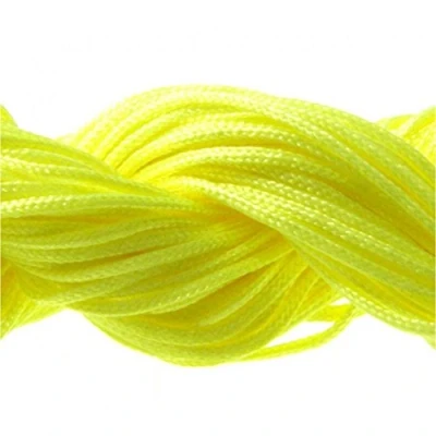 Image de Accessoires création Fil Nylon 1 mm pour Bracelet shamballa écheveau 24 mètres Jaune Fluo