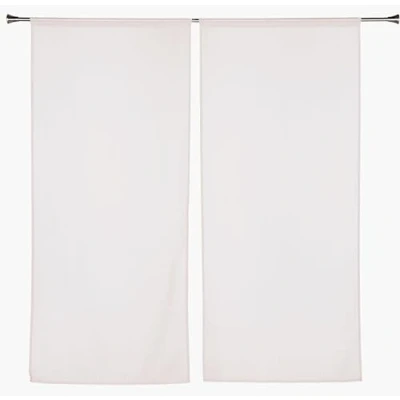 Image de Linder Voilage Paire de Vitrage Passe Tringle Écru 60x140cm 100% Polyester Certifié Oeko TEX Tissé et Teint en France Collection Etamine Givrée