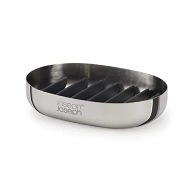 Image de Joseph EasyStore Luxe Porte Savon en Acier Inoxydable à vidange Rapide avec égouttoir