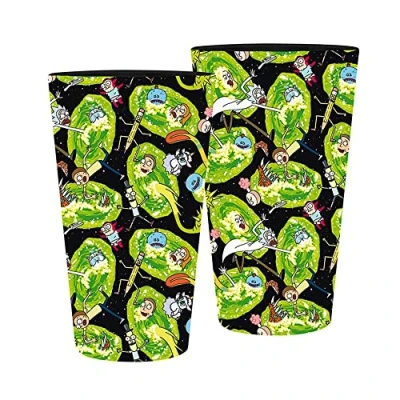 Image de ABYstyle RICK AND MORTY Glass XXL Portals, Vert