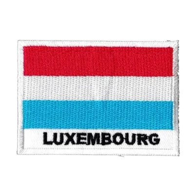 Image de Ecusson Patche Drapeau Luxembourg Patch Brodé A Coudre