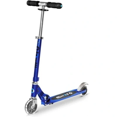 Image de Micro Trottinette Enfant LED Sprite compacte et Pliable Apprentissage de l&#039;équilibre 2 Roues 5+ Ans Bleu Saphir