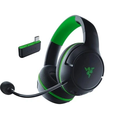 Image de Razer Kaira HyperSpeed Casque de Jeu sans Fil multiplateforme pour Xbox (HyperSpeed Wireless, diaphragme Triforce 50 mm, Micro HyperClear, Coussinets en Mousse à mémoire Forme FlowKnit) Noir