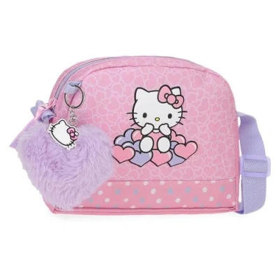 Image de Hello Kitty Hearts &amp; Dots Sac à Bandoulière rose 20,5 x 16,5 6 cm Polyester L, rose,