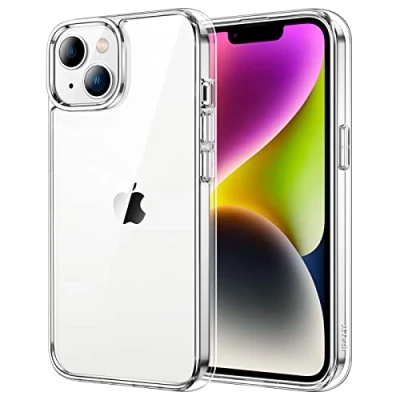 Image de JETech Coque pour iPhone 14 6,1 Pouces, Anti Jaunissement Étui de Protection Antichoc, Housse Rayures Dos Transparente (Transparente)