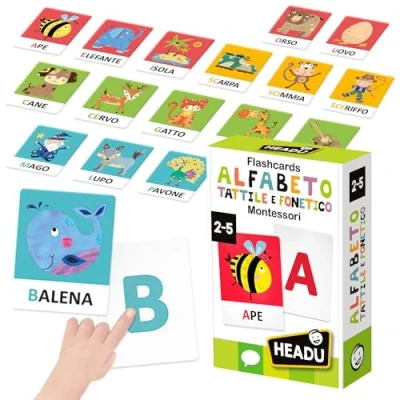 Image de Headu Flashcards IT23752 Alphabet Tactile et Fonétique.