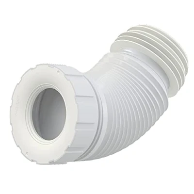 Image de Raccord de WC Blanc Longueur 200 à 520 mm Flexible