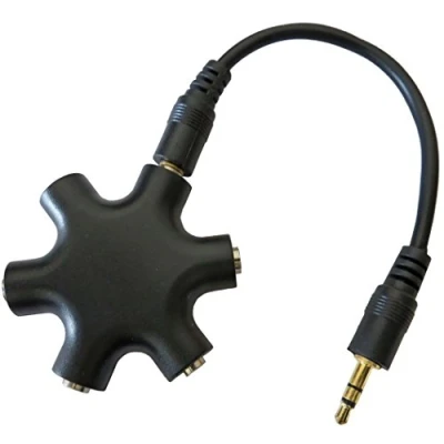 Image de keepdrum ada067 5 voies Séparateur de distribution 3,5 mm casque adaptateur Y