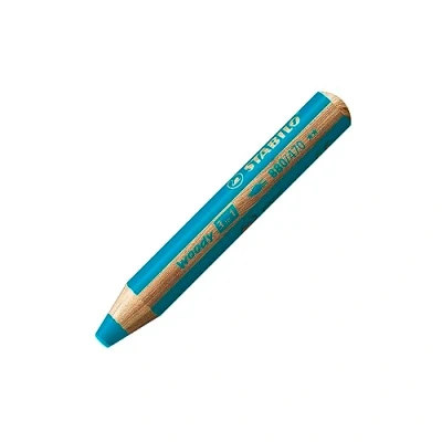 Image de Crayon de couleur STABILO woody 3in1 Lot x 5 crayons coloriage Vert jade clair