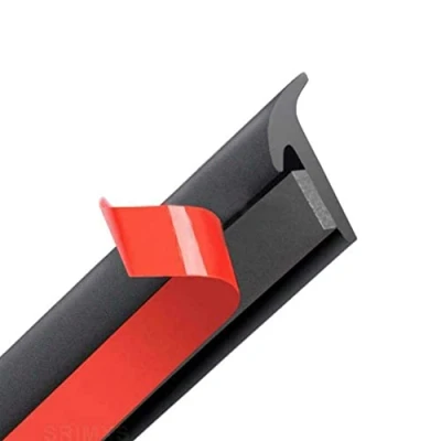 Image de 5m/16.5ft long bande d&#039;étanchéité universelle en caoutchouc auto adhésive pour fenêtre et universel joint de porte voiture type t, insonorisation coffre, portieres, compartiment moteur