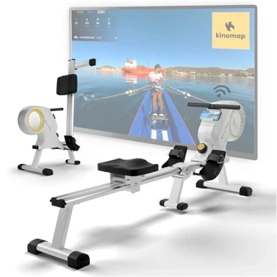 Image de SportPlus Newest Edition Rameur d’Appartement avec 8 Niveaux, Système Magnétique Fiable et sans Usure, écran Complet, Poids Max Jusqu&#039;à 150 kg