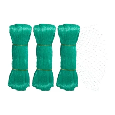 Image de Relaxdays Filet Anti Oiseaux, Lot de 3, Protection Jardin, Arbres, 10 x 4 m, Mailles Fines, 20x20 mm, Vert