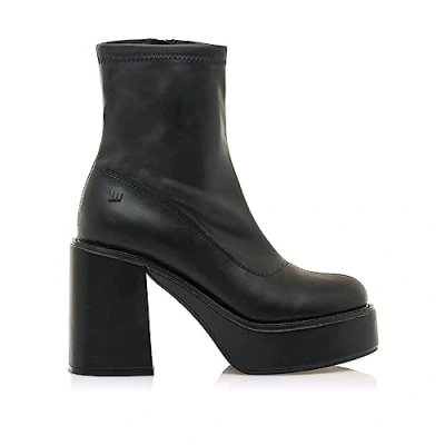 Image de mtng Fever Bottines à talons hauts, Femme, Taille: 38, Black Imitation cuir haute qualité