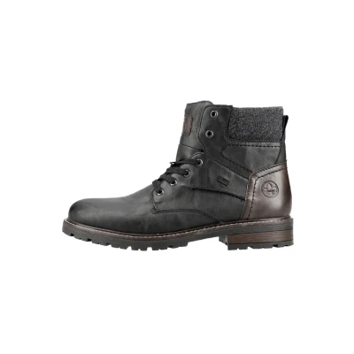 Image de Rieker Bottines à lacets blacktoffeegranite, Femme, Taille: 40, Black toffee granite Imitation cuir/textile