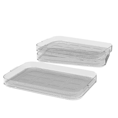 Image de WMF Küchenminis Lot de 3 grilles déshydratation 27,7 x 17,6 7,1 cm pour déshydrateur, accessoires la cuisine mini déshydrateur automatique en acier inoxydable
