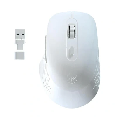 Image de Souris sans fil MOBILITY LAB Omega Bluetooth et récepteur 2,4GHz Blanc Clics silencieux Précision réglable