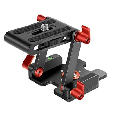 Image de Neewer Tête de Trépied Z Flex Tilt avec 4 Boutons Réglage/Fixation, Plaque Rapide et Niveau à Bulle pour Appareil Photo DSLR Caméscopes Slider Caméra, Alliage Aluminium Charge 3kg