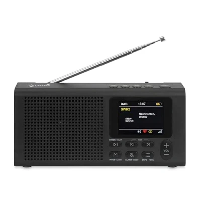 Image de Radio Dab+ Dynavox DBT200, FM Portable avec Fonctions réveil, BT Streaming, écran TFT Couleur, Alimentation Via Piles, Prise Casque 3,5 mm, Coloris Noir