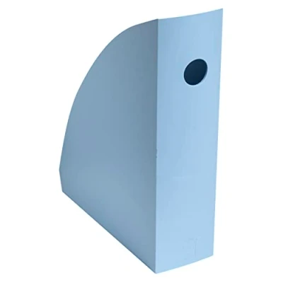 Image de Exacompta Réf. 18209D Lot de 6 Porte revues MAG CUBE BeeBlue, classeurs à revues, rangement Pour documents, catalogues, magazines largeur 8,2 cm formats A4 et maxi Couleur bleu clair