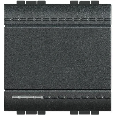 Image de BTicino L4005M2A Poussoir à Bascule Livinglight Contact NO, 10A, 250V, 2 Modules, Anthracite, Lot de 10