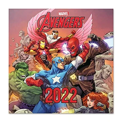 Image de Grupo Erik Calendrier 2022 Marvel, Avengers 12 Mois, Mural, De Janvier à Décembre 2022, 30 x 60 cm, 6 langues, 1 Poster Inclus, Certifié FSC CP22011
