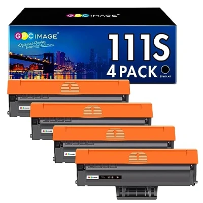 Image de GPC Image D111S Compatible Cartouche de Toner Remplacement pour Samsung MLT D111L Xpress M2070 M2070W M2026 M2026W M2070FW M2020 M2020W M2022 M2022W (Noir, 4 Pack)