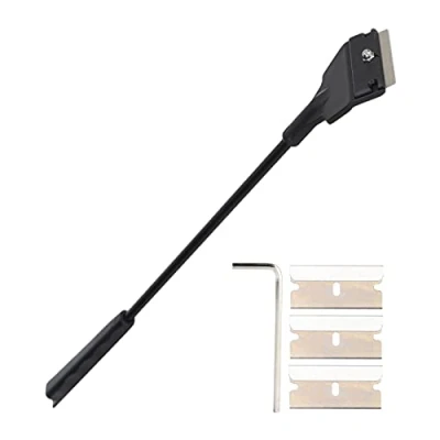 Image de Pssopp Grattoir à Algues, Nettoyeur D&#039;algues D&#039;aquarium Long Manche avec Lames Remplaçables Nettoyant pour Vitres Aquarium en Verre(Grattoir Standard)