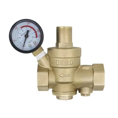 Image de Regulateur de pression eau avec filtre remplaçable 1/2 3/4 1 1/4 2 pouce reducteur d&#039;eau manomètre (DN15 pouce)