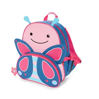 Image de Skip Hop Petit Sac à Dos Papillon Cartable de Qualité dès 3 Ans Voyage &amp; École pour Enfants avec Compartiments, Bretelles Matelassées Réglables Filets Boissons