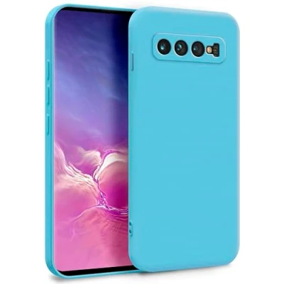 Image de MyGadget Coque pour Samsung Galaxy S10 Case Protection Rigide Anti Choc avec Doublure Microfibre Turquoise