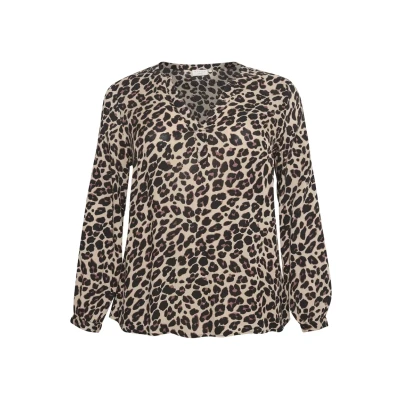 Image de Kaffe Curve Kcmirta Tilly Tunique, Femme, Taille: 46, Leopard print