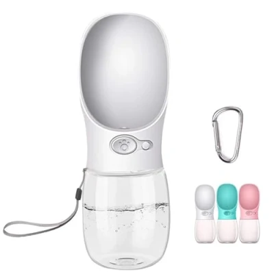 Image de Cotop Bouteille d&#039;eau Portable pour Chien, 350 ML, sans BPA, gamelle de Voyage Chiens, Petite Taille, Distributeur étanche, Animaux Compagnie, Blanc Pur