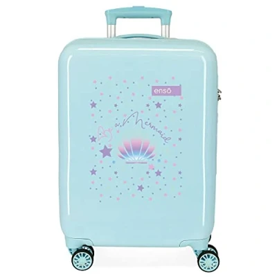 Image de Enso Be a Mermaid Valise Trolley Cabine Vert 38x55x20 cms Rigide ABS Serrure à combinaison 34L 2,6Kgs 4 roues doubles Bagage main